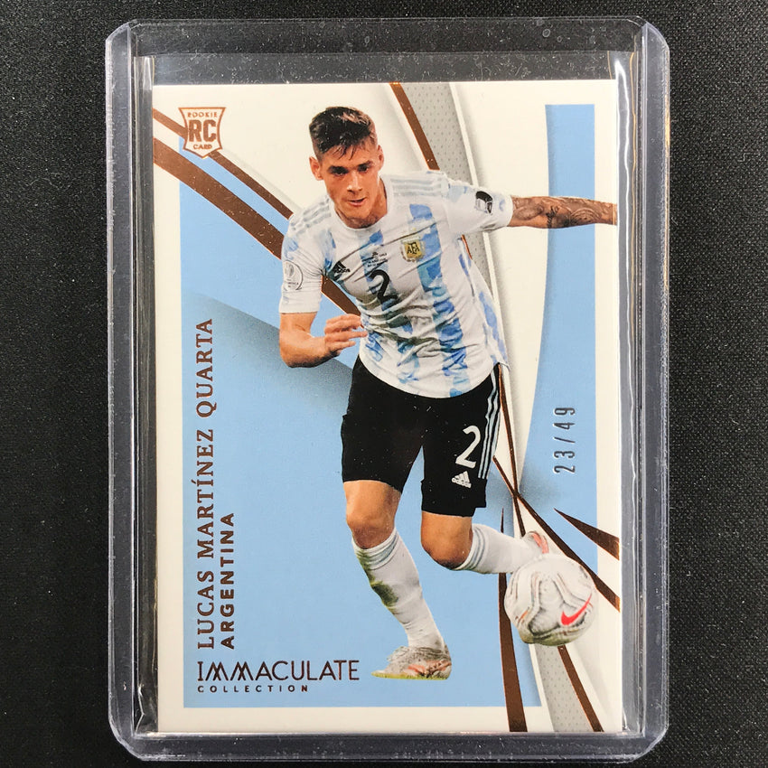 2021 Immaculate LUCAS MARTINEZ QUARTA Rookie Base Bronze #15 23/49