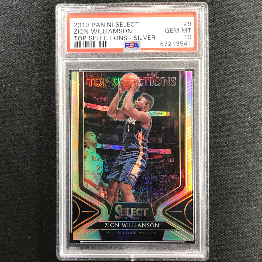 2019-20 Select Zion Williamson Top Selections Rookie Silver Prizm No 9 PSA 10 541