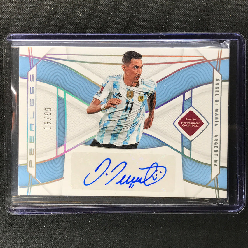 2022 National Treasures World Cup Qatar Angel Di Maria Peerless Auto 19/99