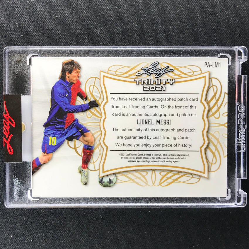 2021 Leaf Trinity Lionel Messi Patch Auto Bronze No Palm1 Player Worn