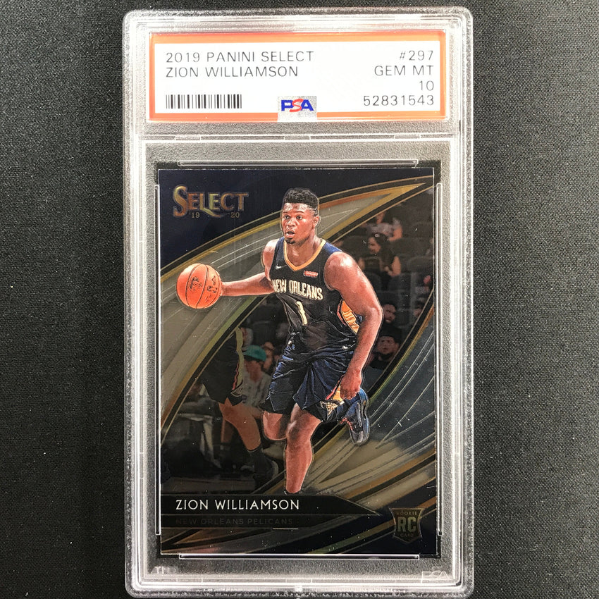 2019-20 Select Zion Williamson Courtside Rookie Base No 297 PSA 10 543