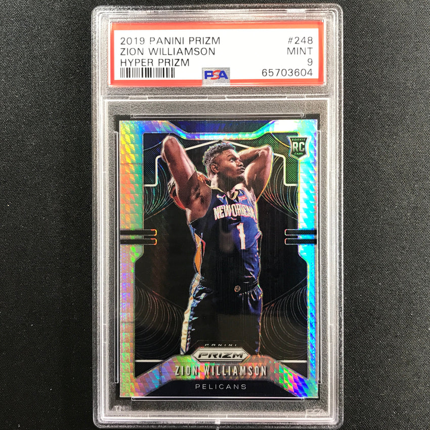 2019-20 Prizm Zion Williamson Rookie Hyper Prizm No 248 Psa 9 604