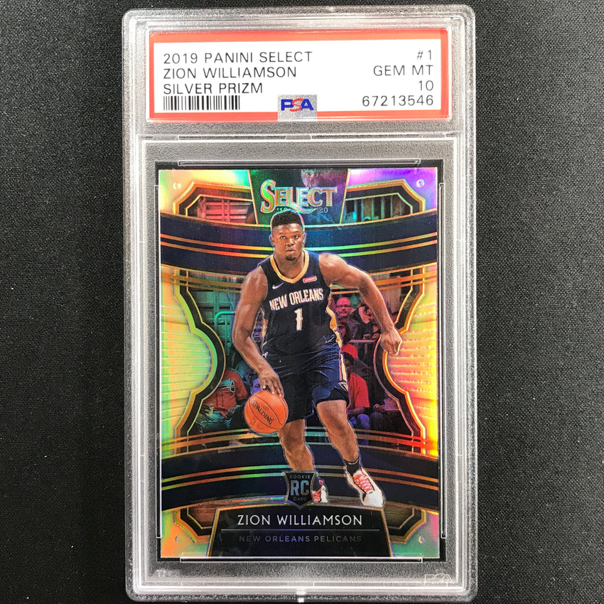 2019-20 Select Zion Williamson Concourse Rookie Silver Prizm No 1 PSA 10 546