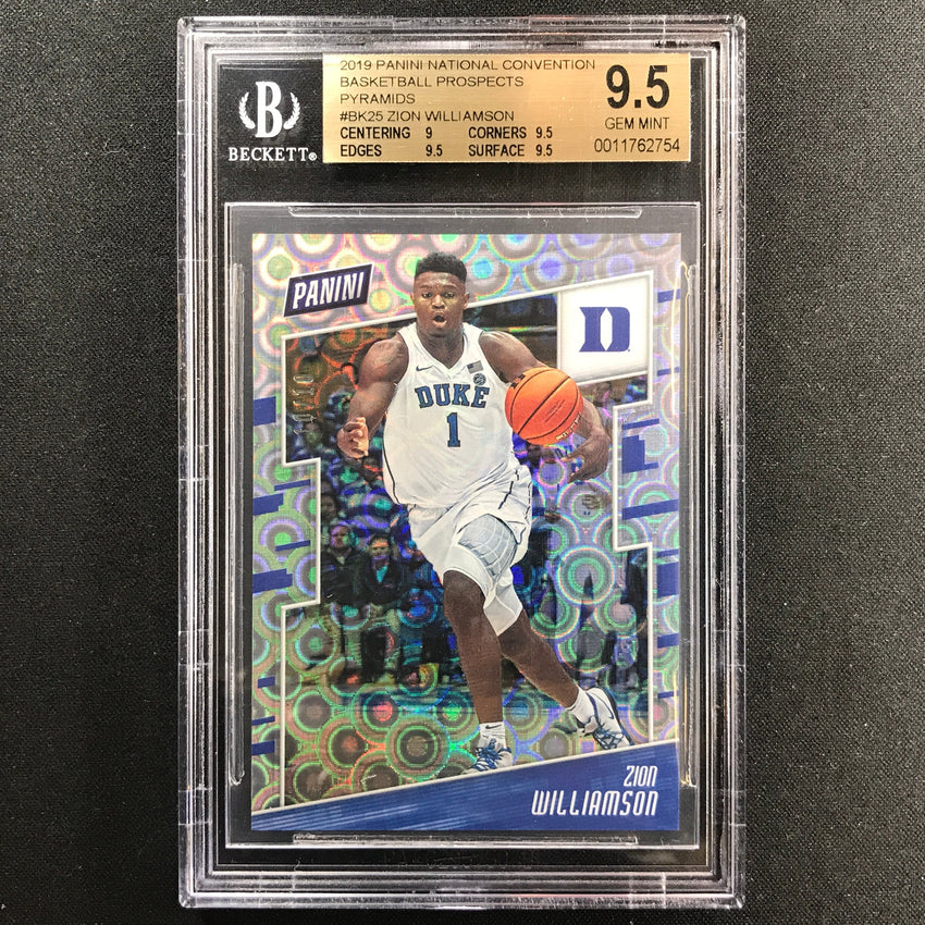 2019 Panini National Convention Zion Williamson Pyramids Rookie 10/10 BGS 9.5