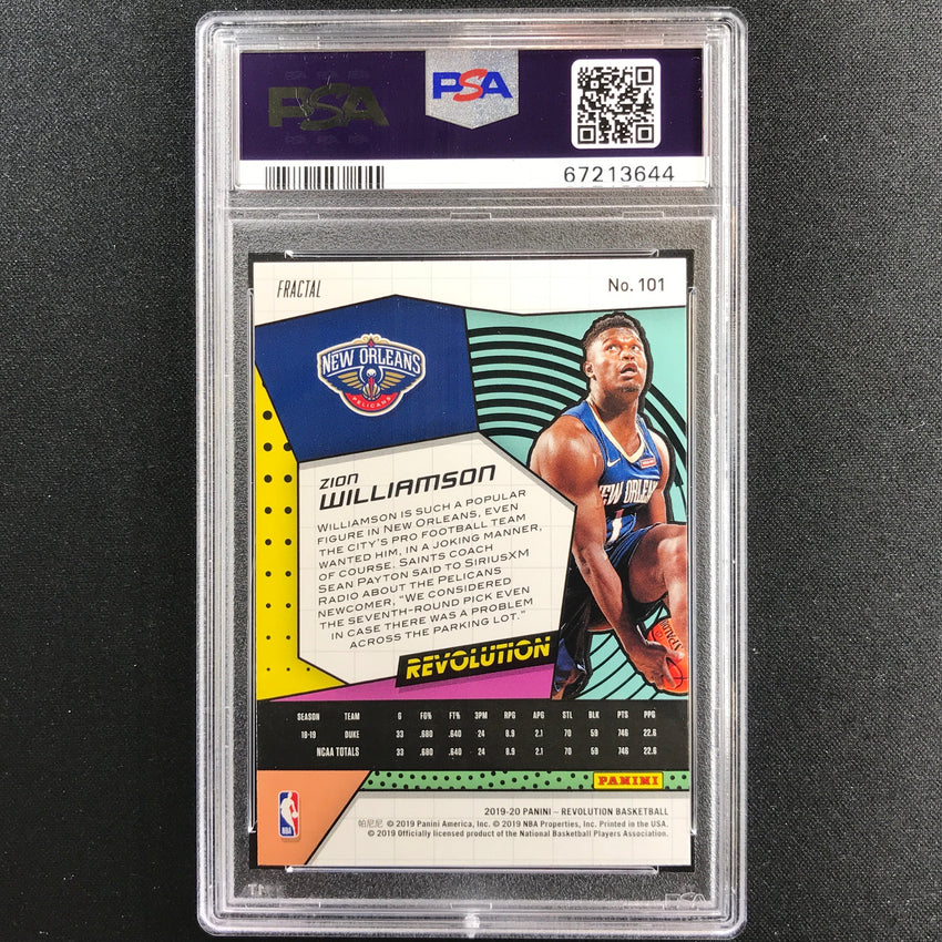 2019-20 Revolution Zion Williamson Rookie Fractal No 101 Psa 10 644