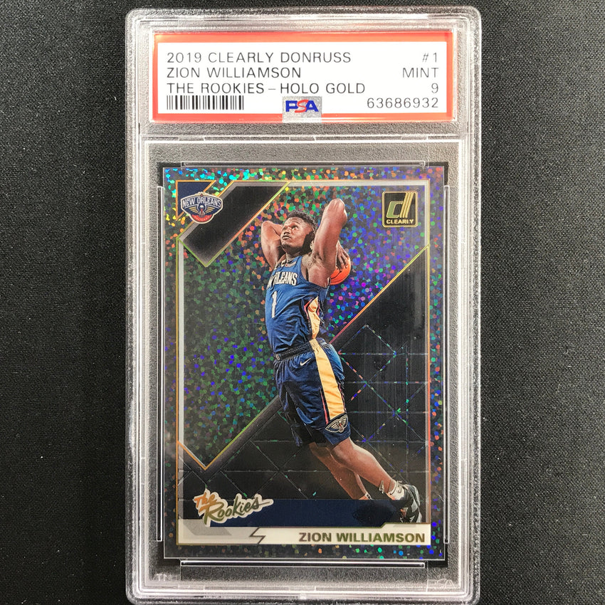 2019-20 Clearly Donruss Zion Williamson The Rookies Holo Gold 4/5 Psa 9