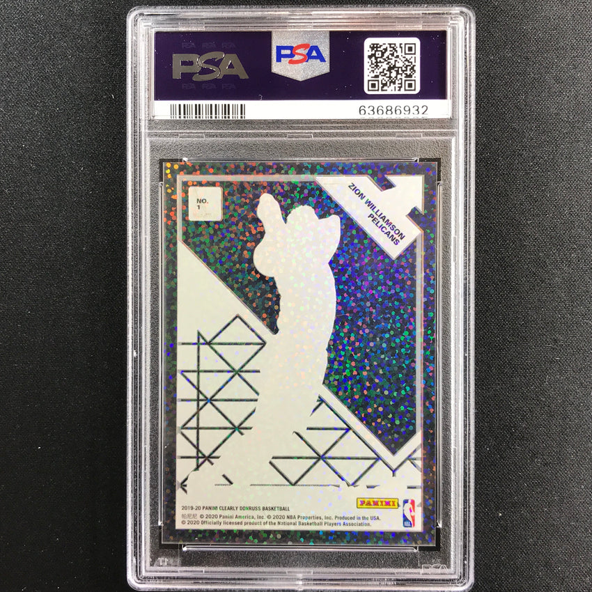 2019-20 Clearly Donruss Zion Williamson The Rookies Holo Gold 4/5 Psa 9