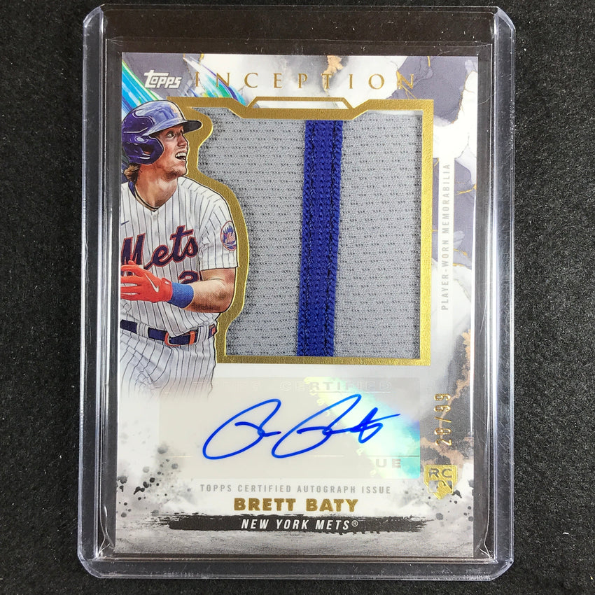 2023 Inception Brett Baty Rookie Jumbo Patch Auto 28/99