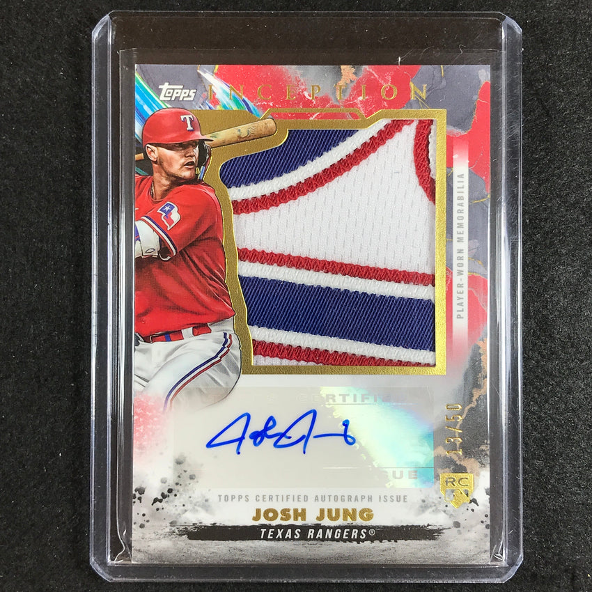 2023 Inception Josh Jung Rookie Jumbo Patch Auto Red 13/50