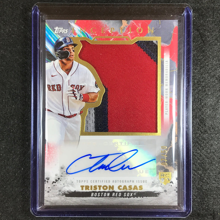 2023 Inception Triston Casas Rookie Jumbo Patch Auto Red 7/50