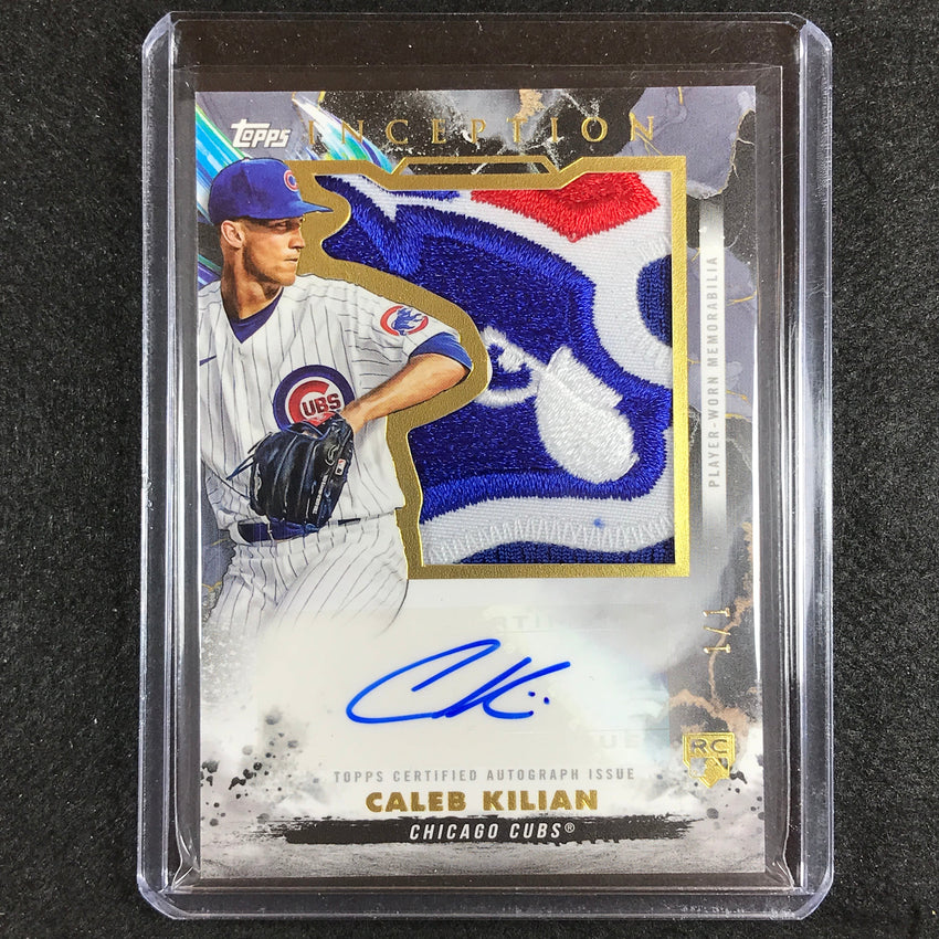 2023 Inception Caleb Kilian Rookie Jumbo Patch Auto Team Logo 1/1