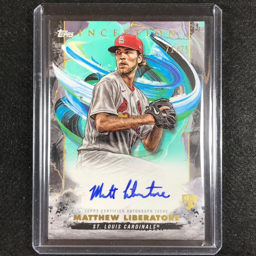 2023 Inception Matthew Liberatore Rookies And Emerging Stars Auto Aqua 71/75
