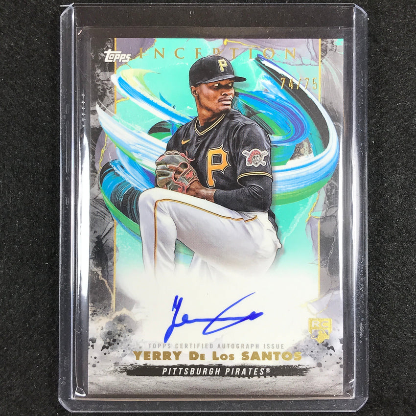 2023 Inception Yerry De Los Santos Rookies And Emerging Stars Auto Aqua 74/75
