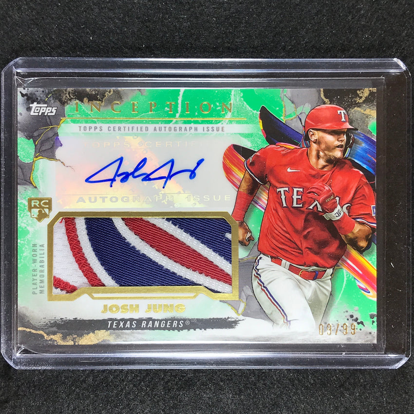 2023 Inception Josh Jung Rookie Patch Auto Green 9/99
