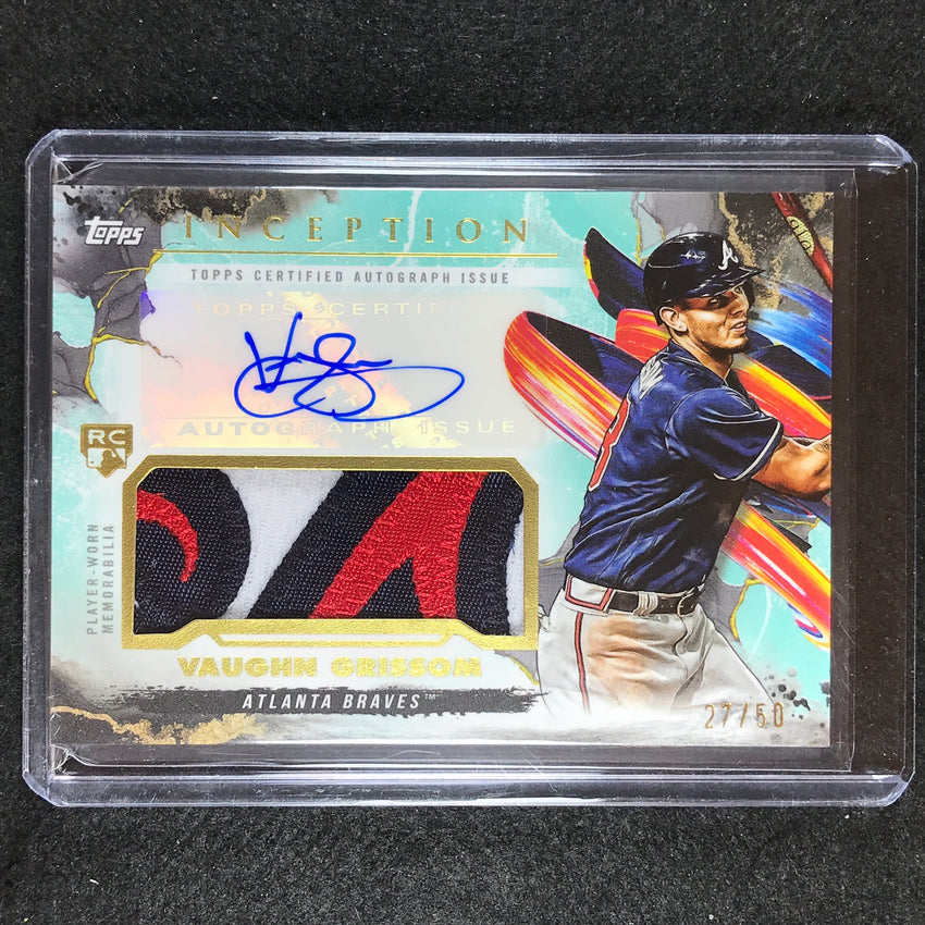 2023 Inception Vaughn Grissom Rookie Patch Auto Aqua 27/50