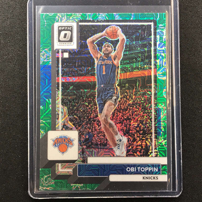 2022-23 Donruss Optic Obi Toppin Choice Dragon Mojo Ssp No 15