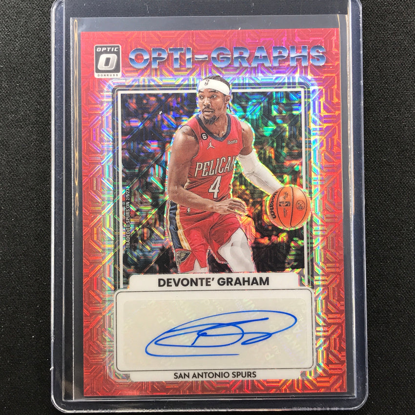 2022-23 Donruss Optic Devonte Graham Opti-graphs Auto Choice Red No Dvg