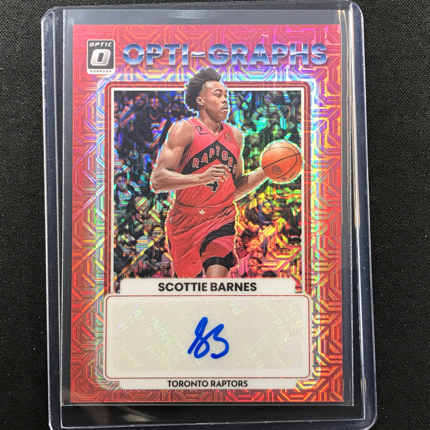 2022-23 Donruss Optic Scottie Barnes Opti-graphs Auto Choice Red No Scb