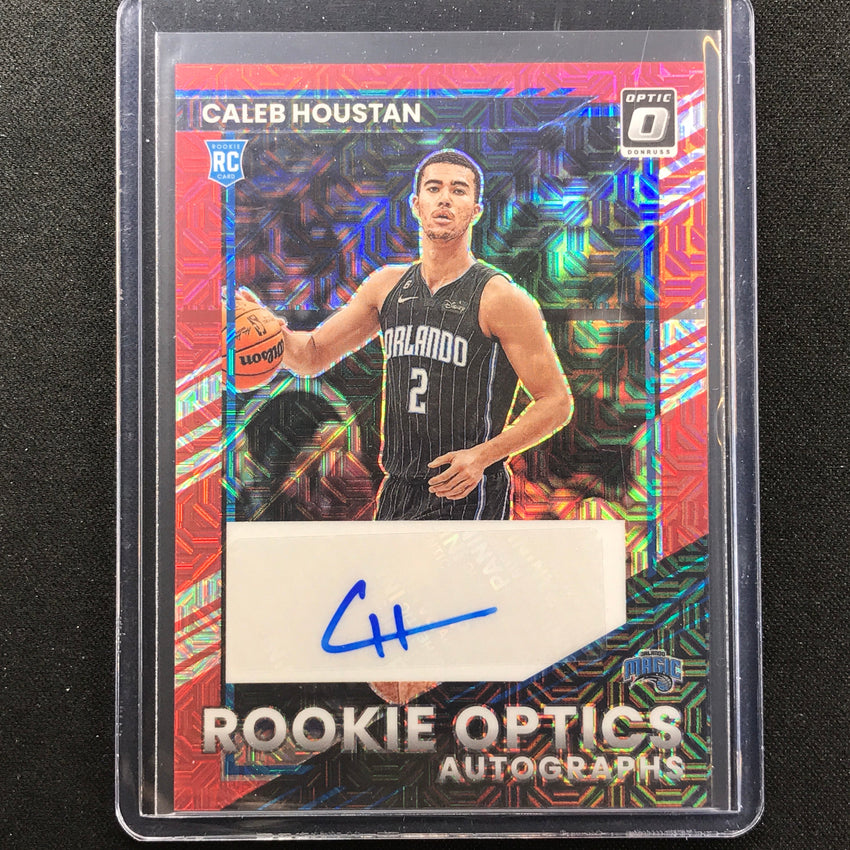 2022-23 Donruss Optic Caleb Houstan Rookie Optics Auto Choice Red No Chs