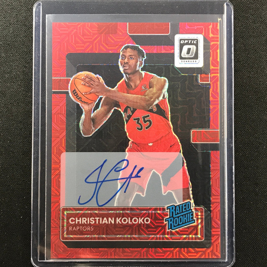 2022-23 Donruss Optic Christian Koloko Rated Rookie Signatures Auto Choice No 212