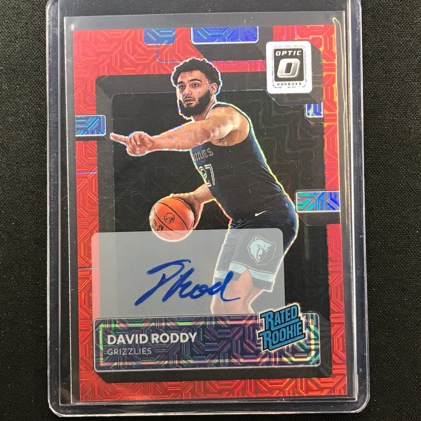 2022-23 Donruss Optic David Roddy Rated Rookie Signatures Auto Choice Red No 225