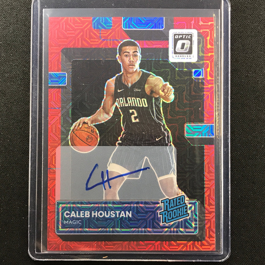 2022-23 Donruss Optic Caleb Houstan Rated Rookie Signatures Auto Choice Red No 229