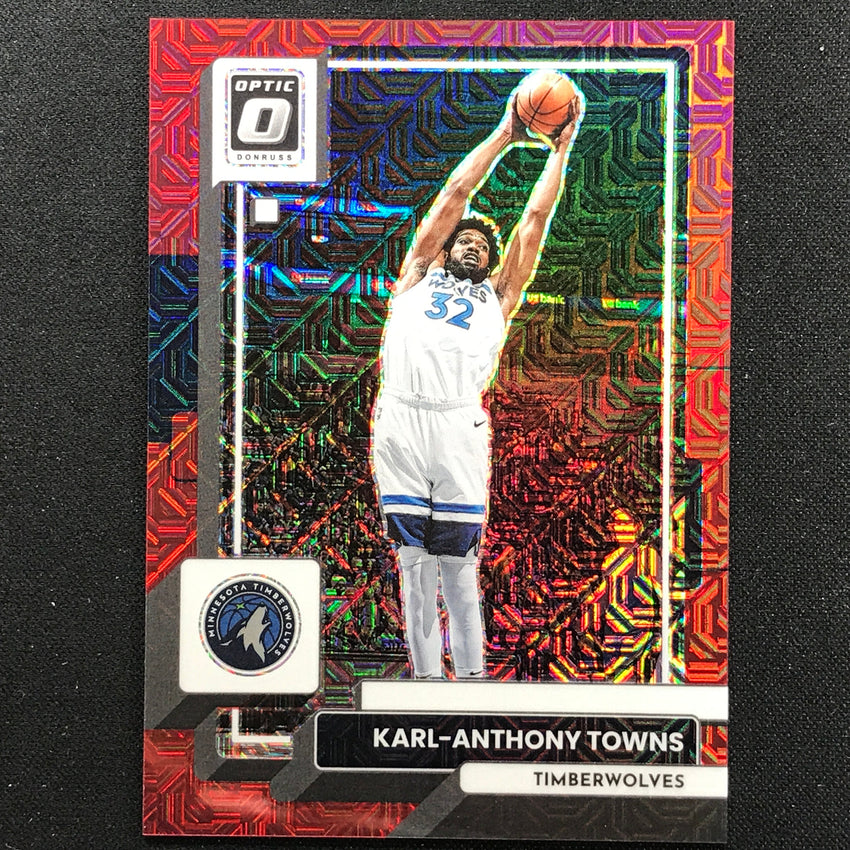 2022-23 Donruss Optic Karl-anthony Towns Choice Red Mojo 33/88 No 50