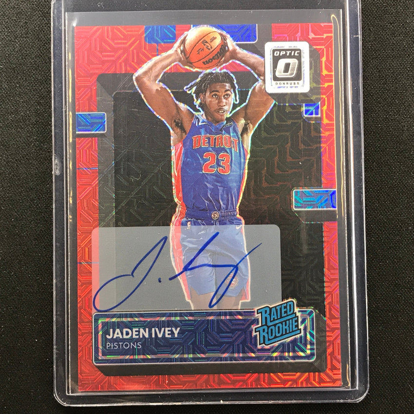 2022-23 Donruss Optic Jaden Ivey Rated Rookie Signatures Auto Choice Red No 241