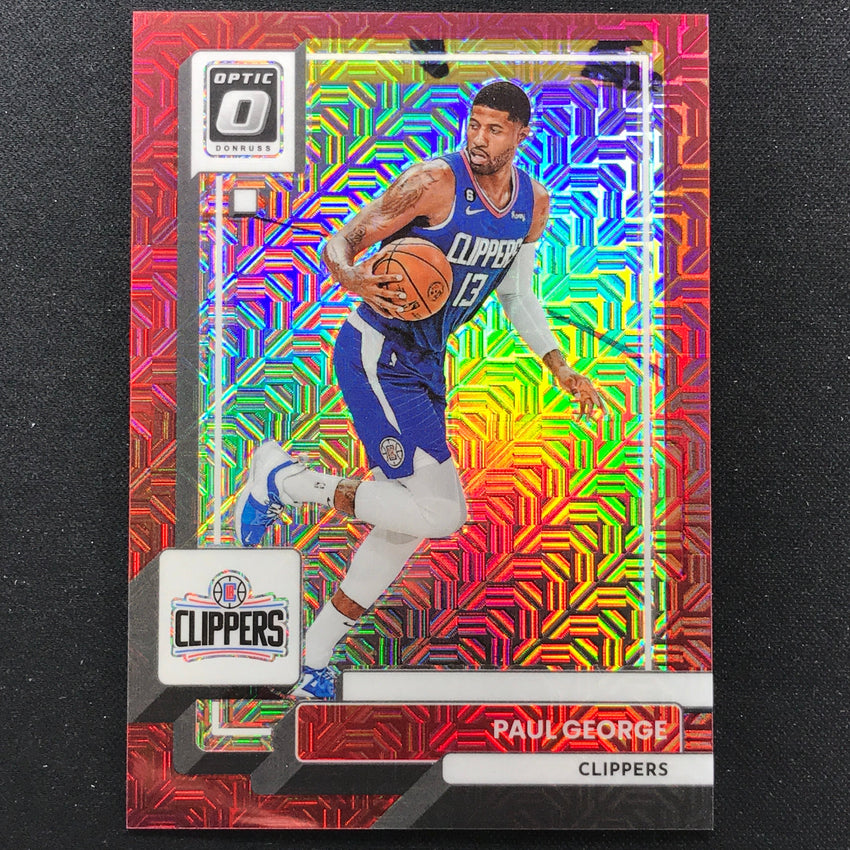 2022-23 Donruss Optic Paul George Choice Red Mojo 54/88 No 110