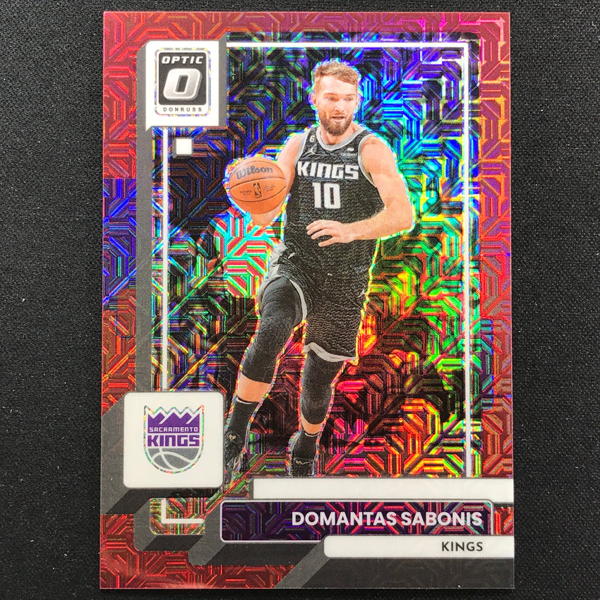 2022-23 Donruss Optic Domantas Sabonis Choice Red Mojo 19/88 No 117