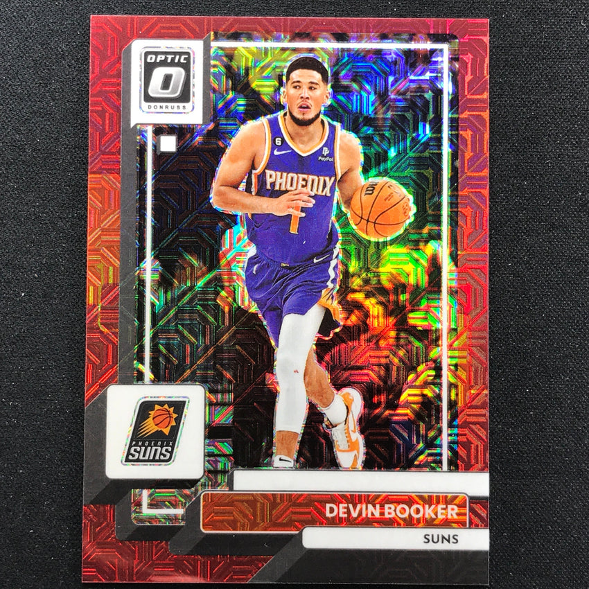 2022-23 Donruss Optic Devin Booker Choice Red Mojo 40/88 No 134