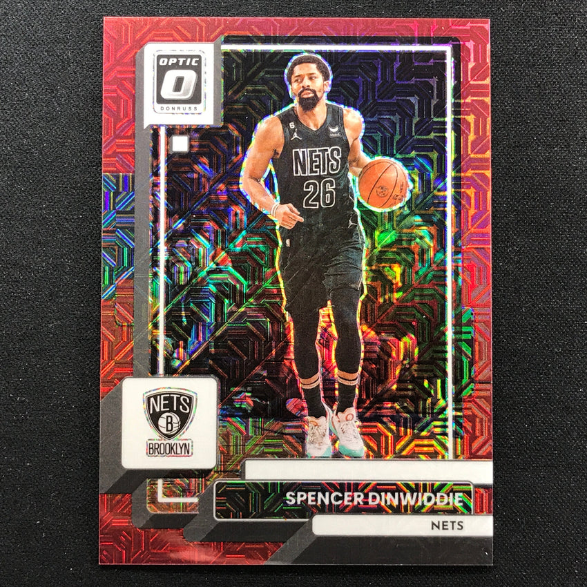 2022-23 Donruss Optic SPENCER DINWIDDIE Choice Red Mojo 13/88 #175