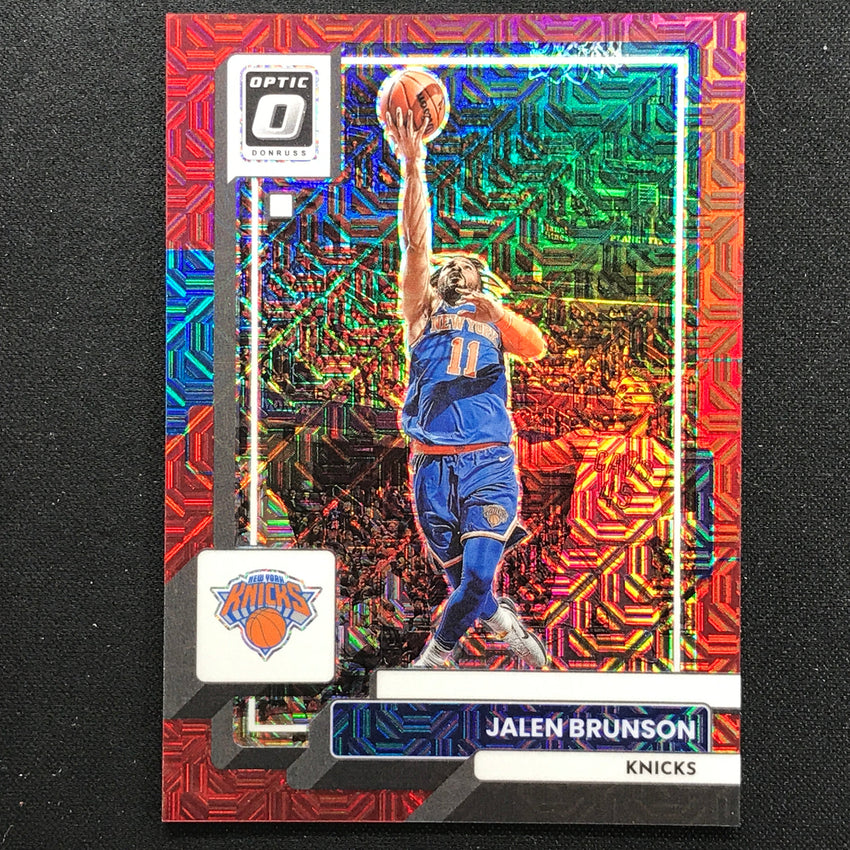 2022-23 Donruss Optic Jalen Brunson Choice Red Mojo 33/88 No 3