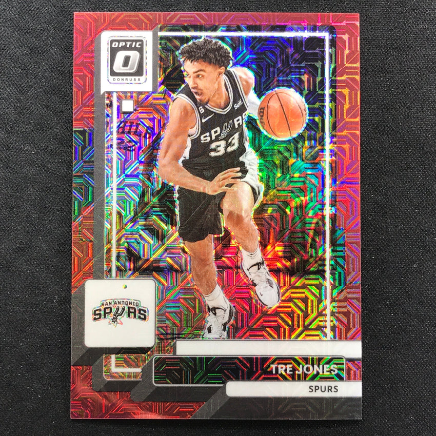2022-23 Donruss Optic Tre Jones Choice Red Mojo 59/88 No 199