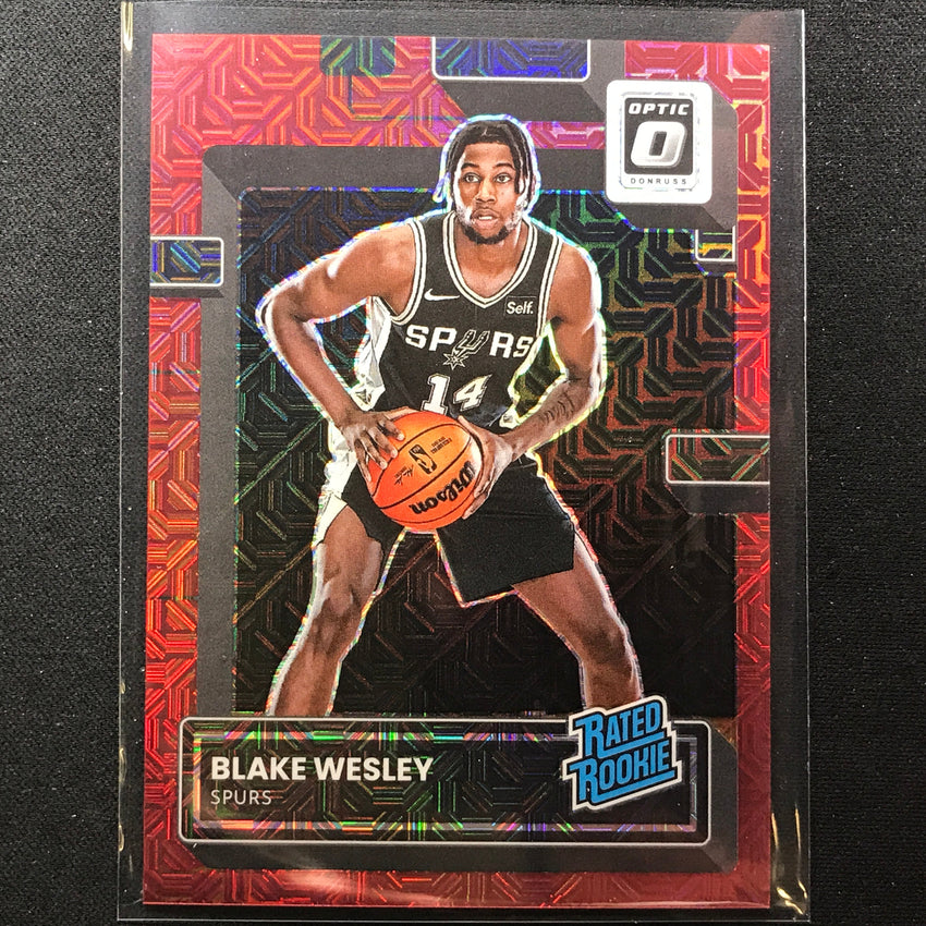 2022-23 Donruss Optic Blake Wesley Rated Rookie Choice Red Mojo 71/88 No 215