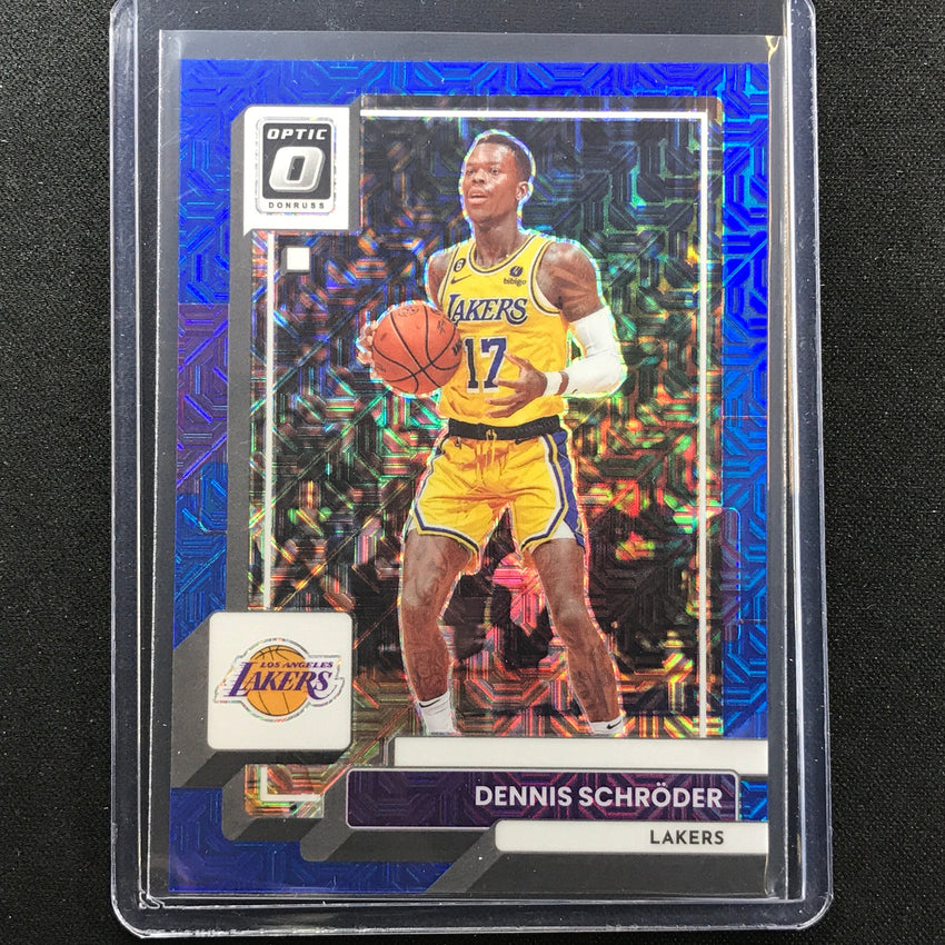 2022-23 Donruss Optic Dennis Schroder Choice Blue Mojo 7/24