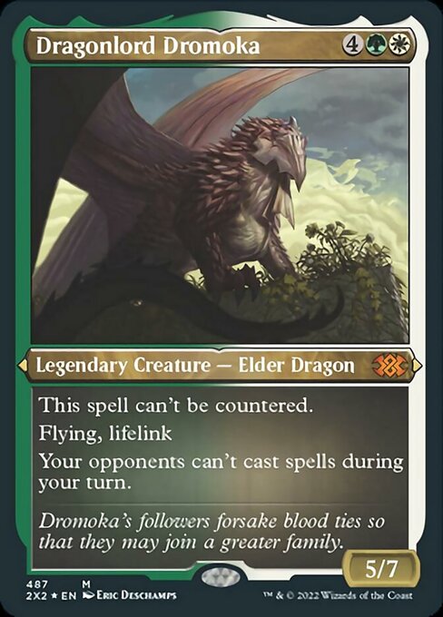 ETCHED FOIL Dragonlord Dromoka 487# - Mythic Double Masters 2022