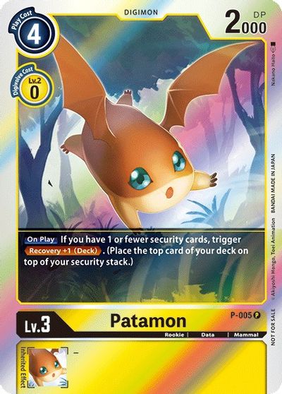 Patamon - P-005 - Digimon Promotion Pack VER 0.0 Promo