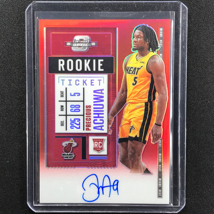 2020-21 Contenders Optic Precious Achiuwa Rookie Ticket Auto Red 111/149