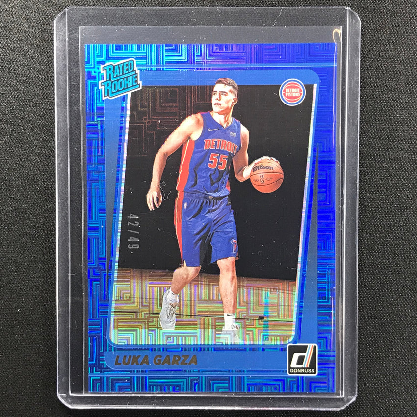 2021-22 Donruss Luka Garza Choice Rated Rookie Blue 42/49