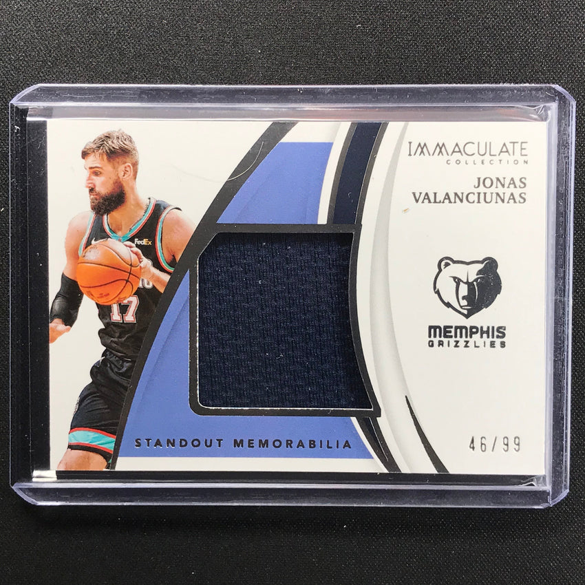 2020-21 Immaculate Jonas Valanciunas Standout Memorabilia Jersey 46/99