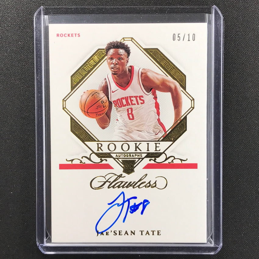 2020-21 Flawless Jaesean Tate Rookie Autographs Gold 5/10