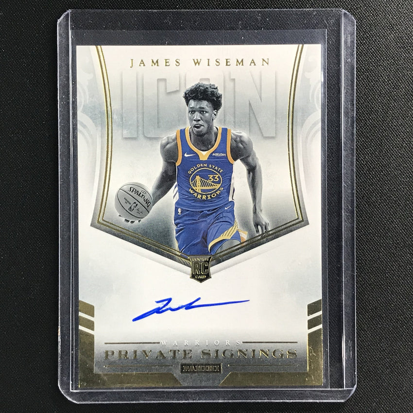 2020-21 Spectra James Wiseman Rookie Private Signings Icon Auto Gold 7/10