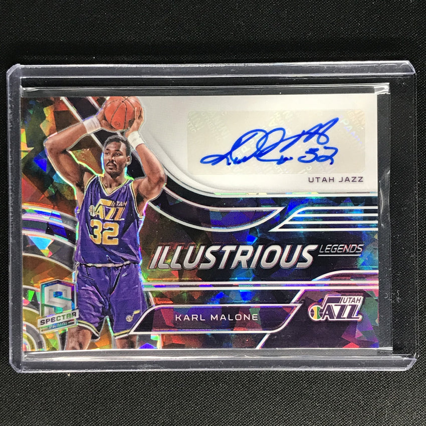 2020-21 Spectra Karl Malone Illustrious Legends Auto Astral 12/20