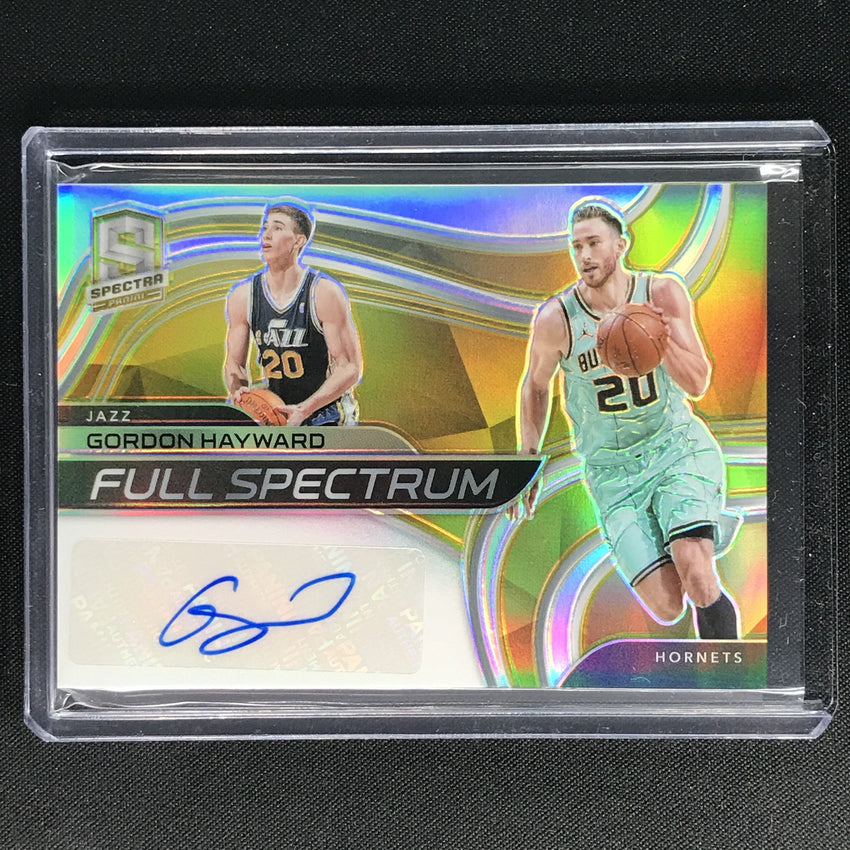 2020-21 Spectra Gordon Hayward Full Spectrum Signatures Auto Gold 6/10