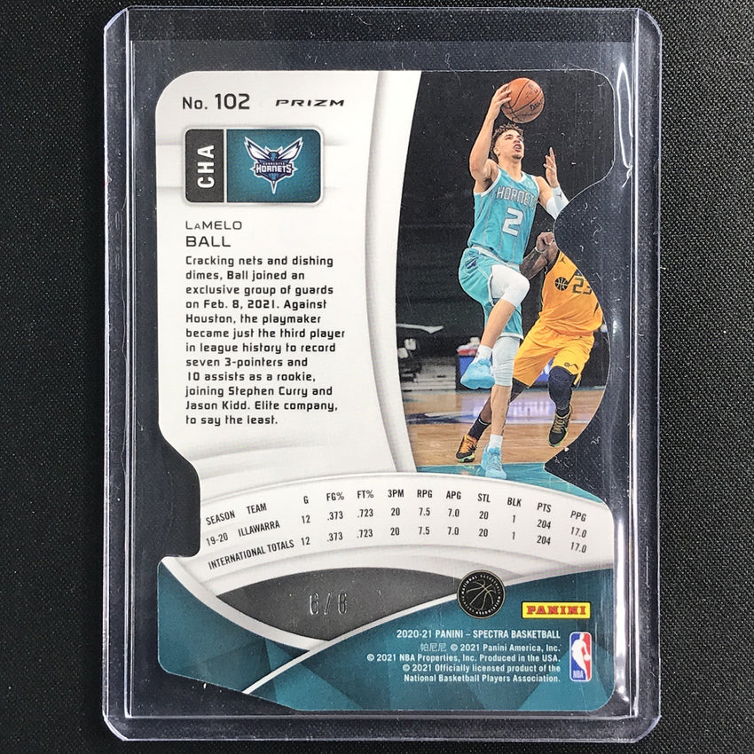 2020-21 Spectra Lamelo Ball Rookie Base Universal Die-cut Variation 6/8