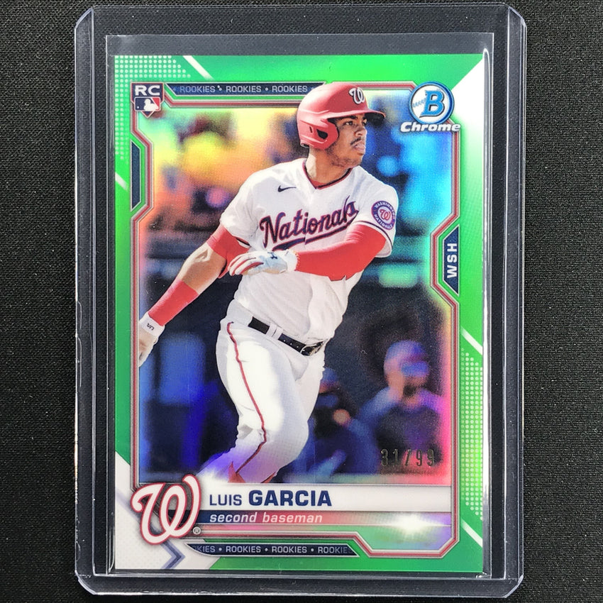 2021 Bowman Chrome Luis Garcia Rookie Green 31/99