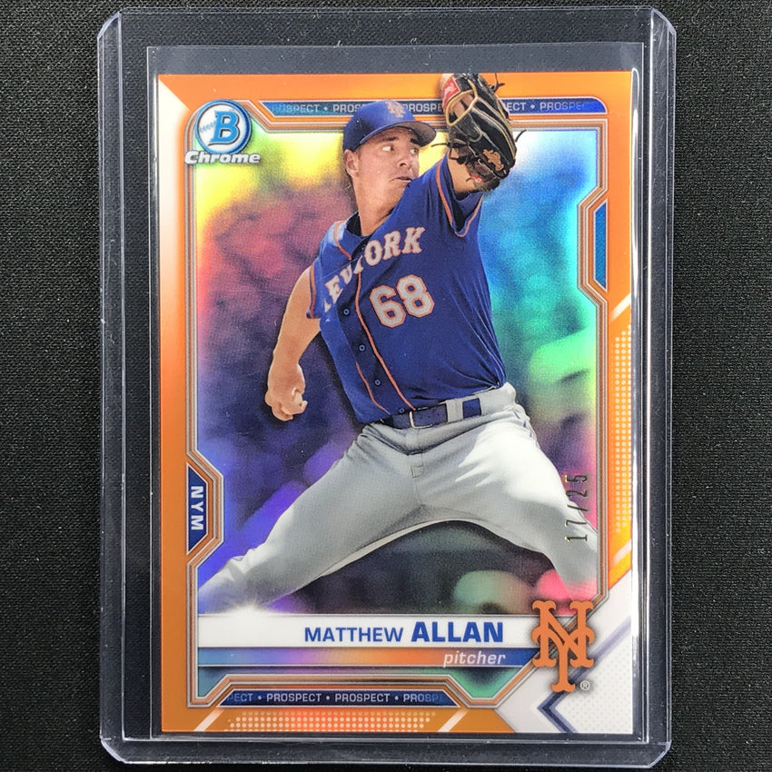 2021 Bowman Chrome Matthew Allan Prospect Orange 17/25