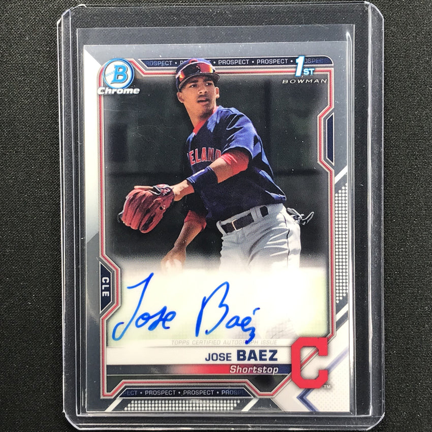 2021 Bowman Chrome JOSE BAEZ Prospect 1st Bowman Auto Base #JB