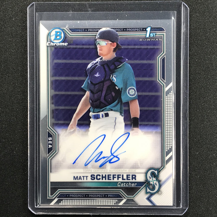 2021 Bowman Chrome MATT SCHEFFLER Prospect 1st Bowman Auto Base #MSC